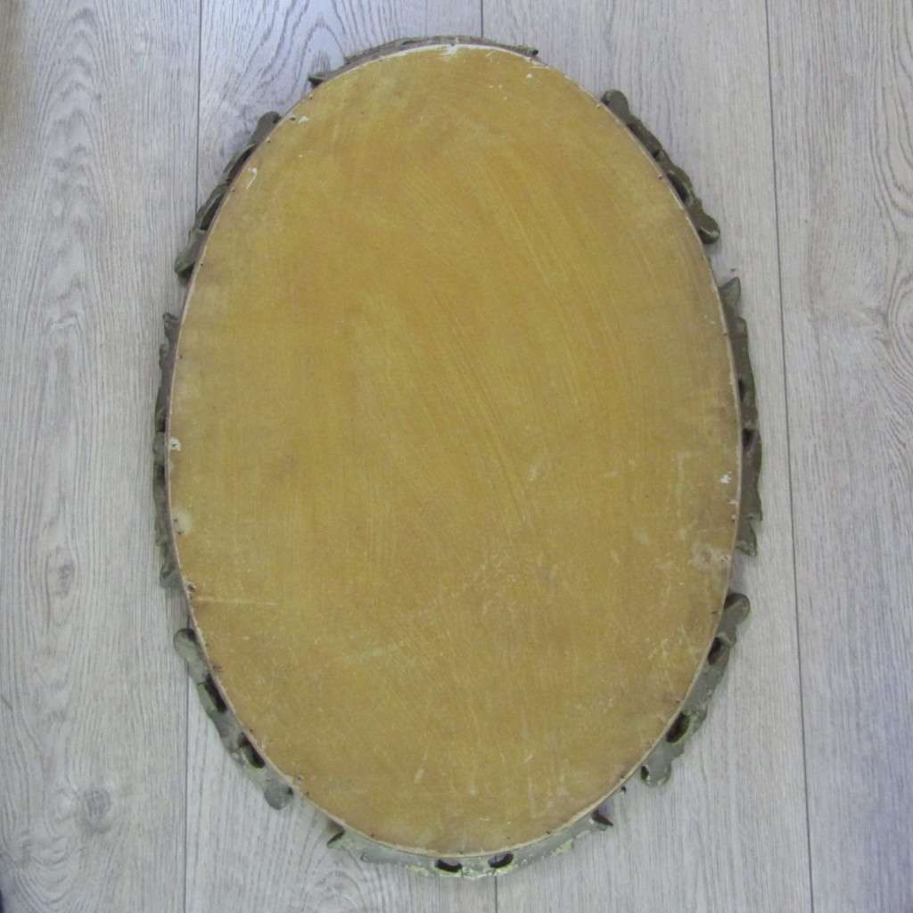 Vintage Oval bevelled mirror with ornate frame