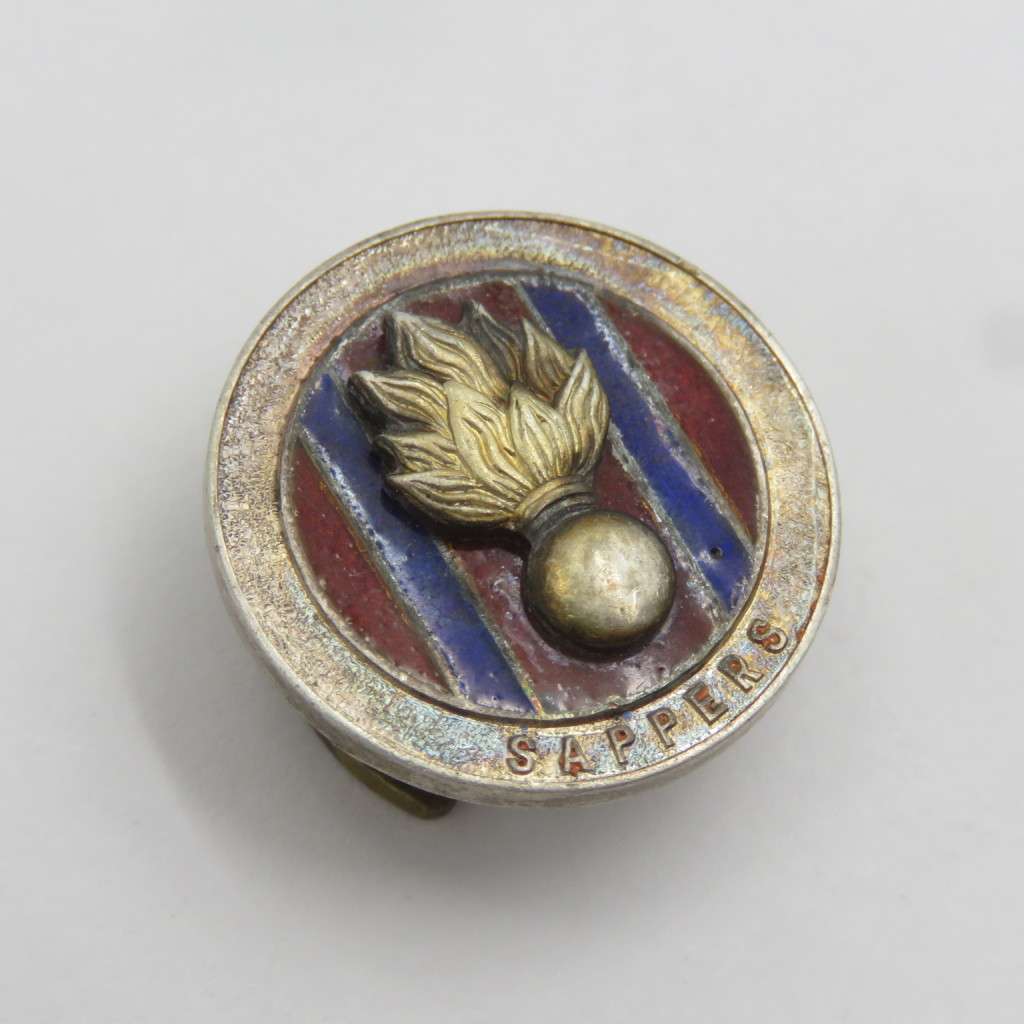SA Engineers Corps ( SAPPERS) sterling silver button badge #2658