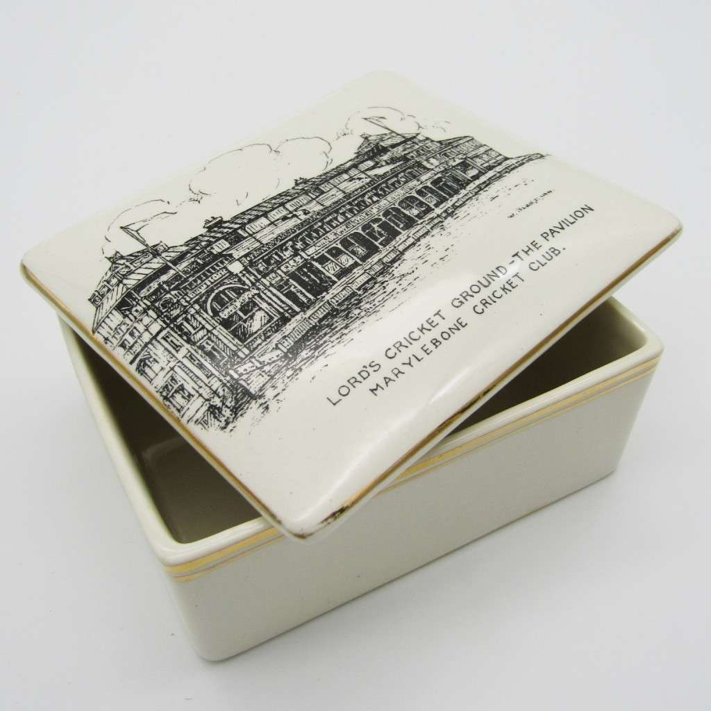 Lord`s Cricket Ground porcelain trinket holder