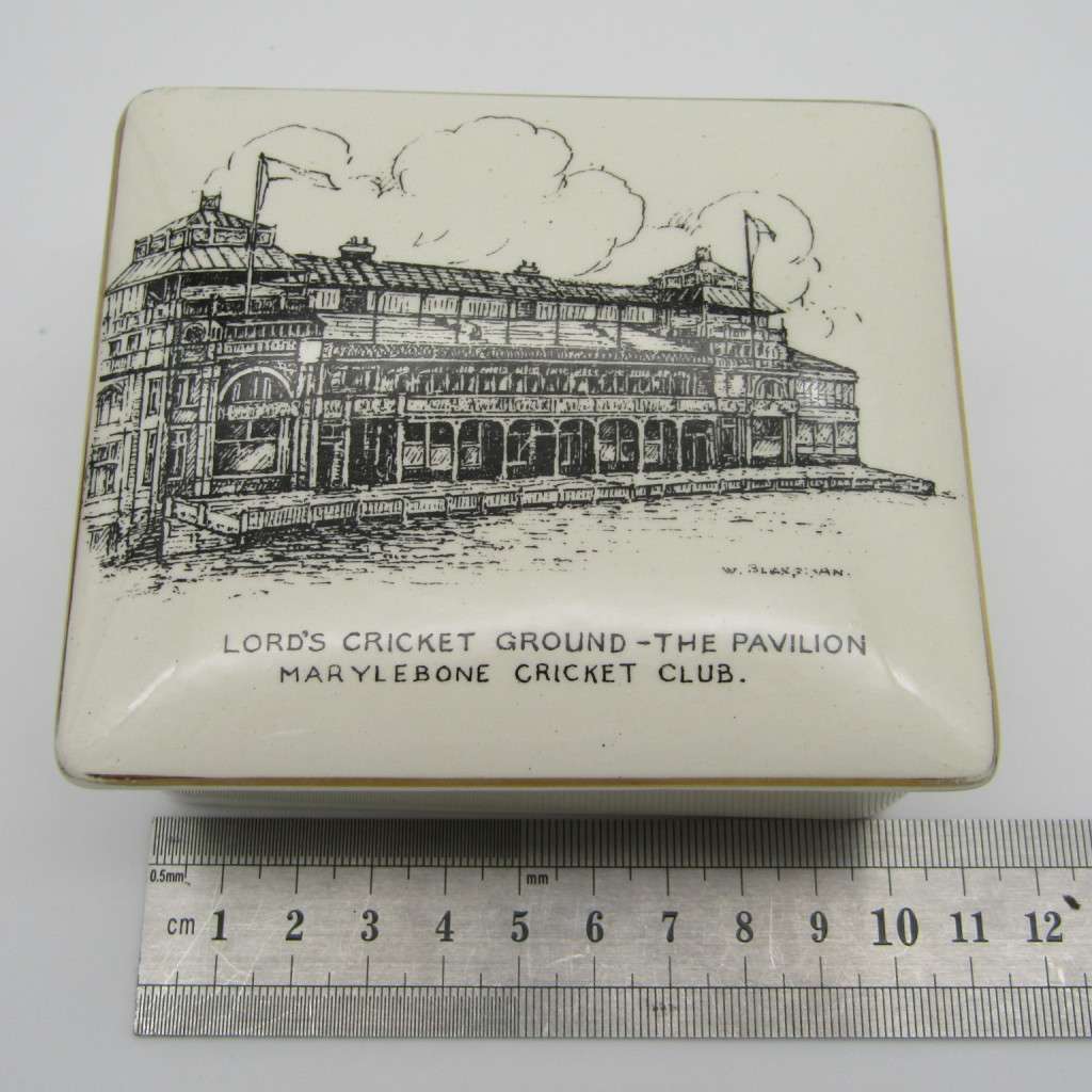 Lord`s Cricket Ground porcelain trinket holder