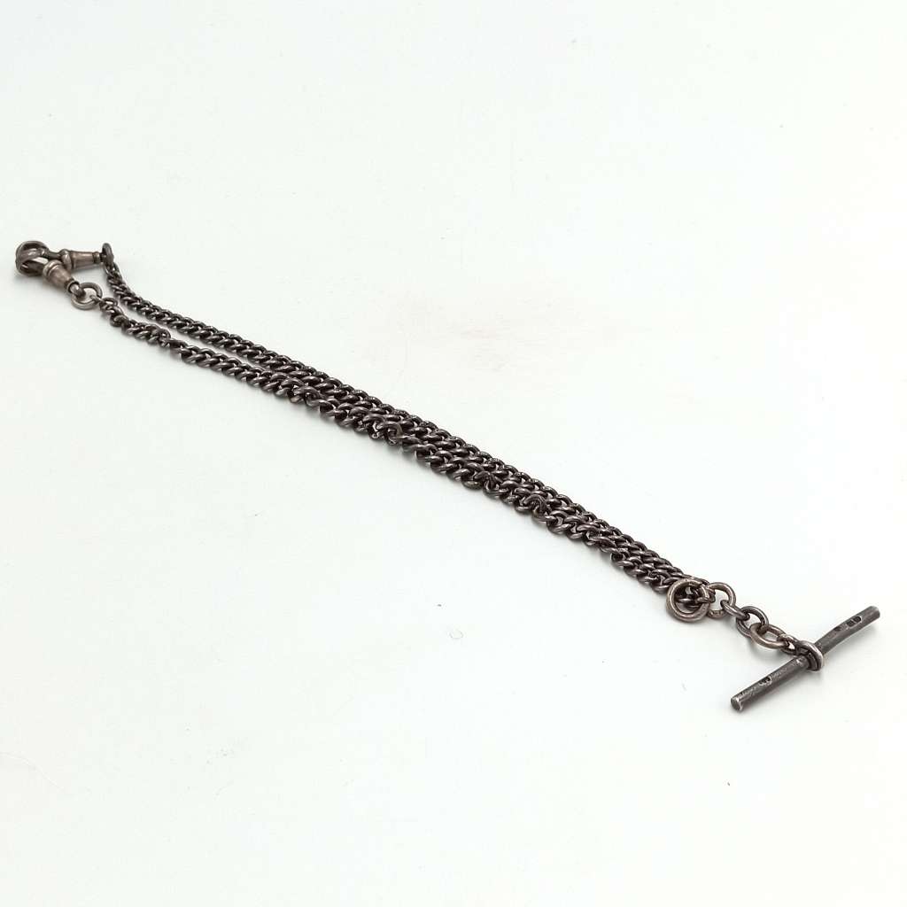 Antique Sterling silver pocketwatch fob chain - weighs 30.4 g