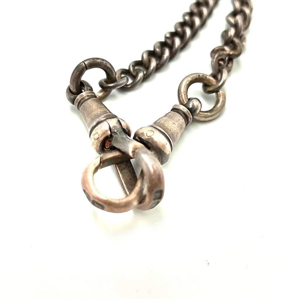 Antique Sterling silver pocketwatch fob chain - weighs 30.4 g