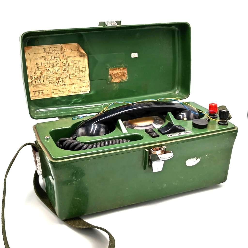 Vintage 1970`s Field telephone technician test unit