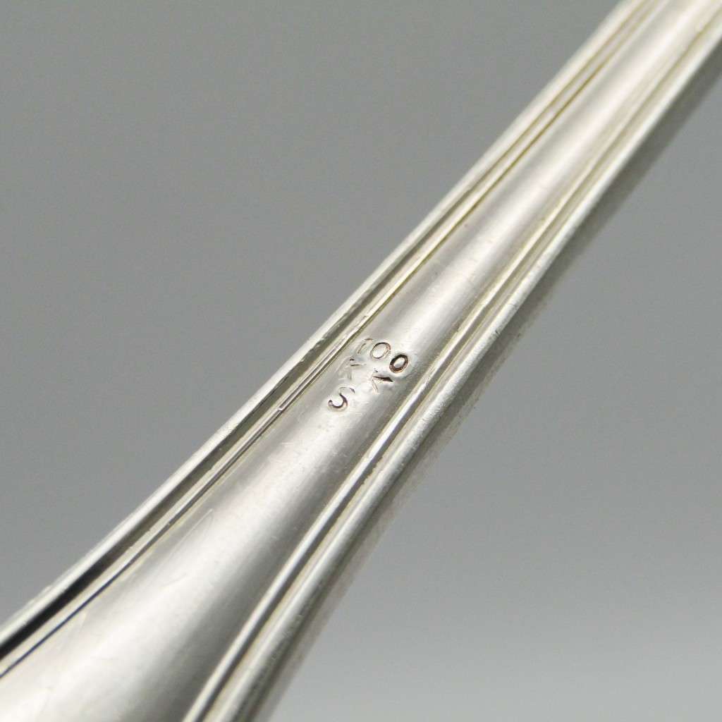 100 KKS German cutlery set with 11 knives / 12 forks / 11 spoons plated with about 140g of silver