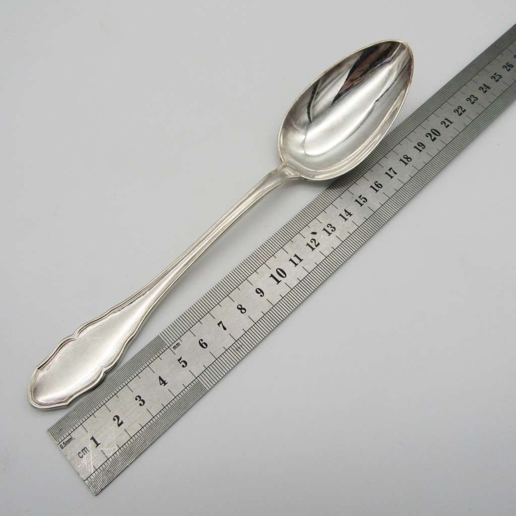 100 KKS German cutlery set with 11 knives / 12 forks / 11 spoons plated with about 140g of silver