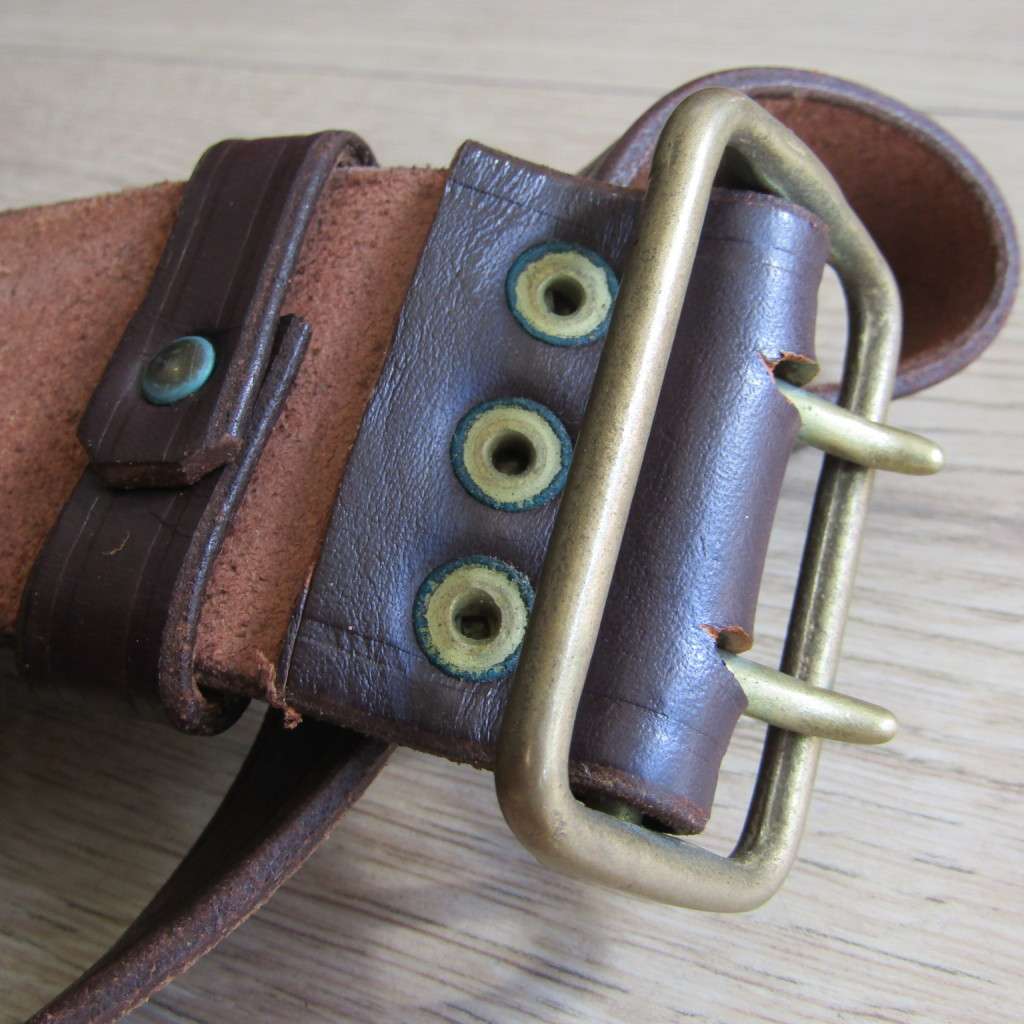 Old SA Army / Police leather Sam Browne belt and holster
