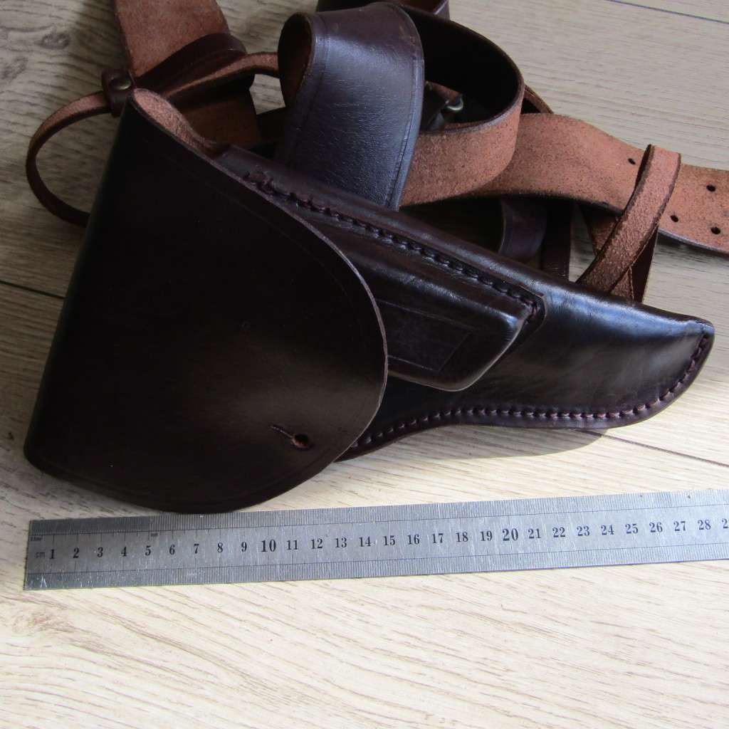 Old SA Army / Police leather Sam Browne belt and holster
