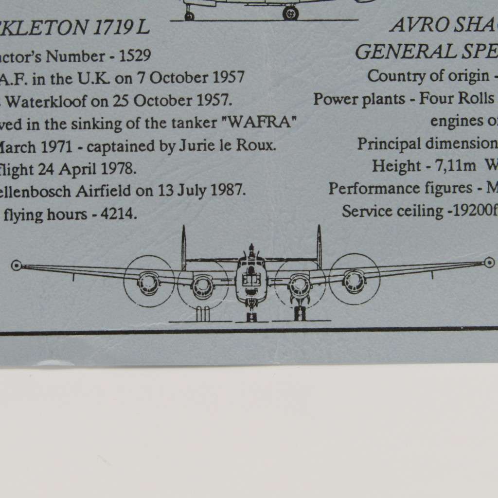 Shackleton 1719 L restoration project card and pin