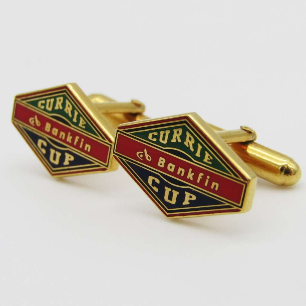 Pair of vintage Bankfin Currie Cup cufflinks