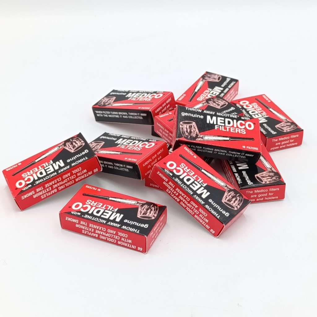 Box of 120 Medico pipe filters - 12 packs of 10 filters