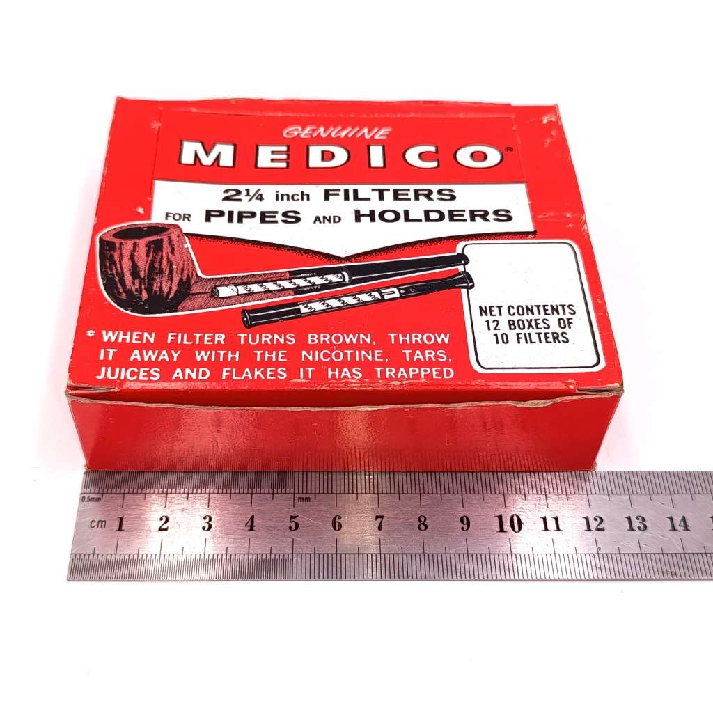 Box of 120 Medico pipe filters - 12 packs of 10 filters