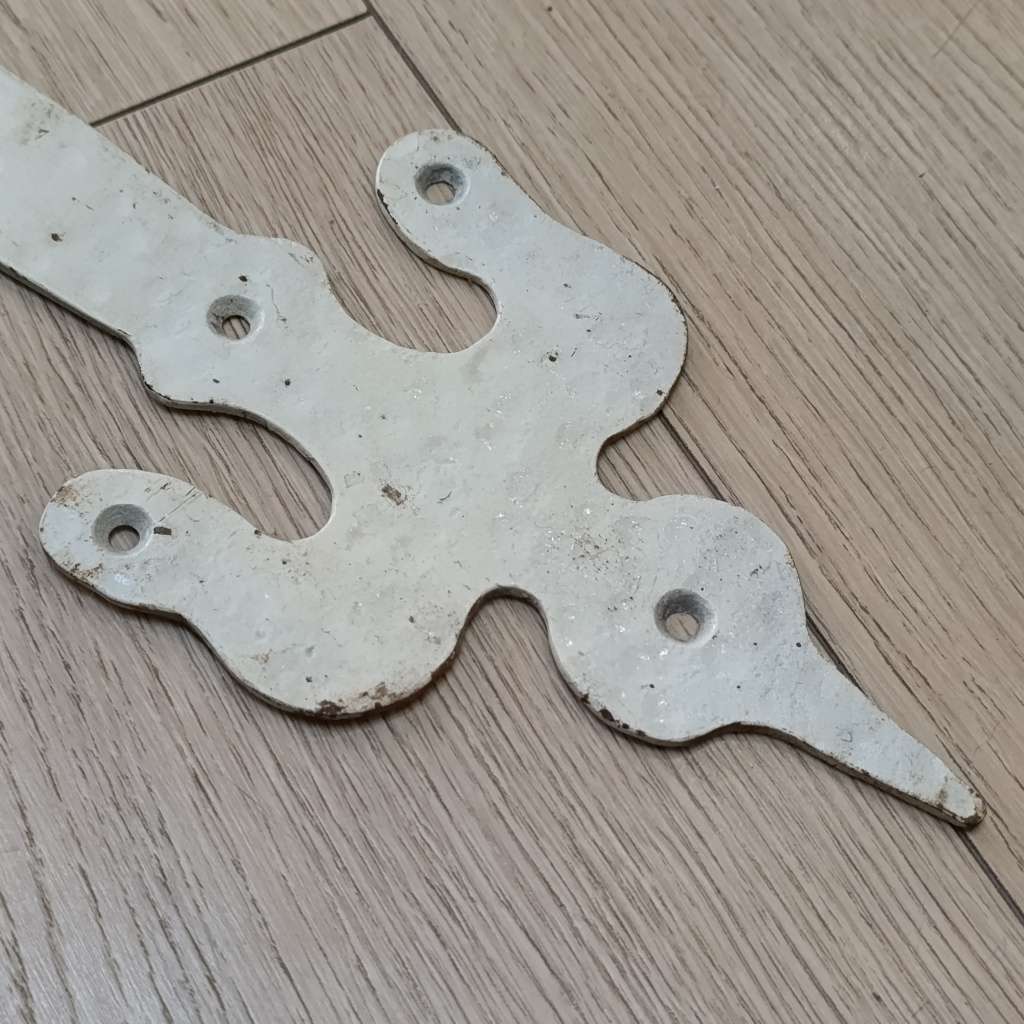 Pair of Large metal door hinge decorative plates