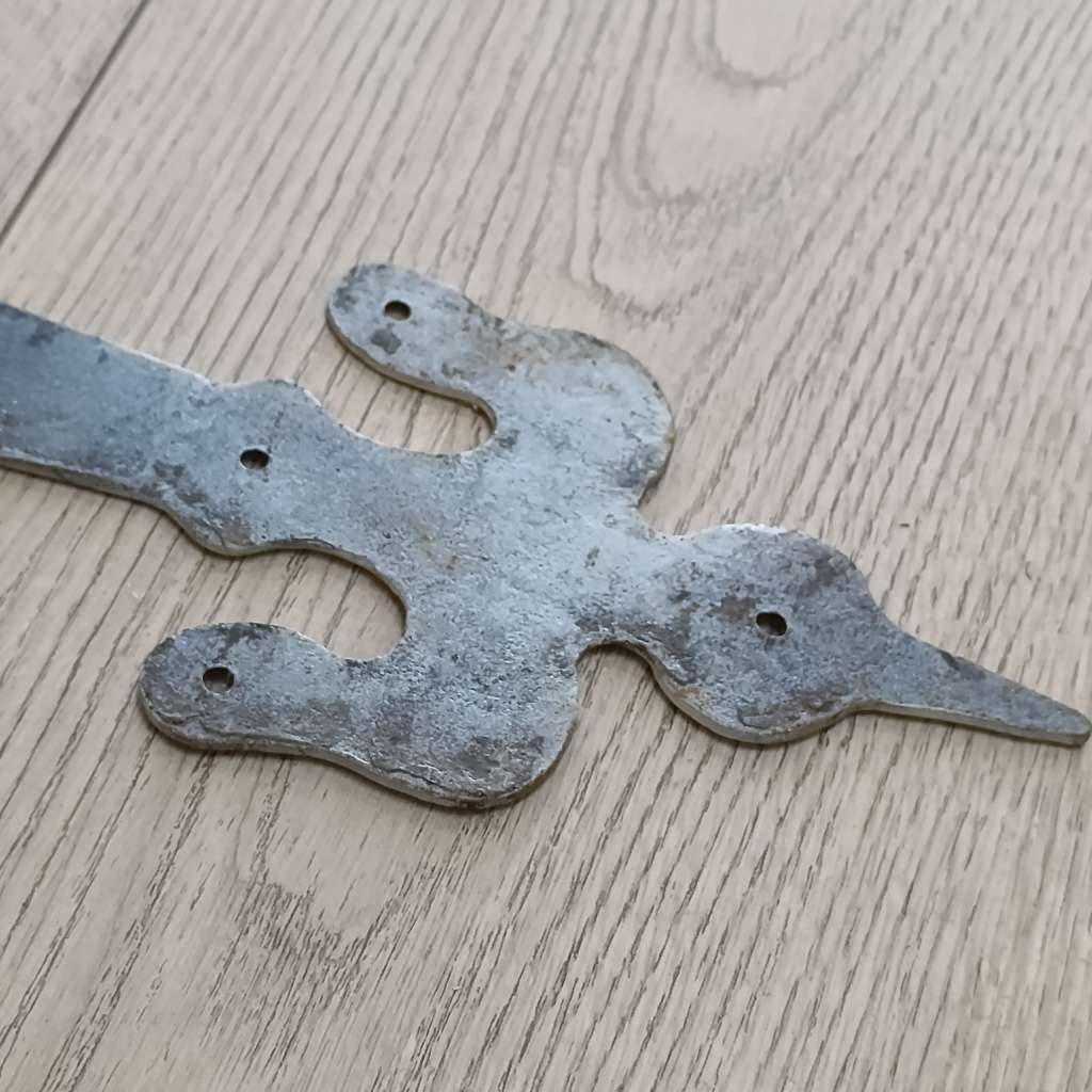 Pair of Large metal door hinge decorative plates