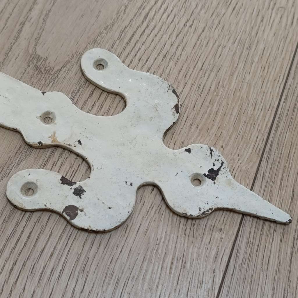 Pair of Large metal door hinge decorative plates