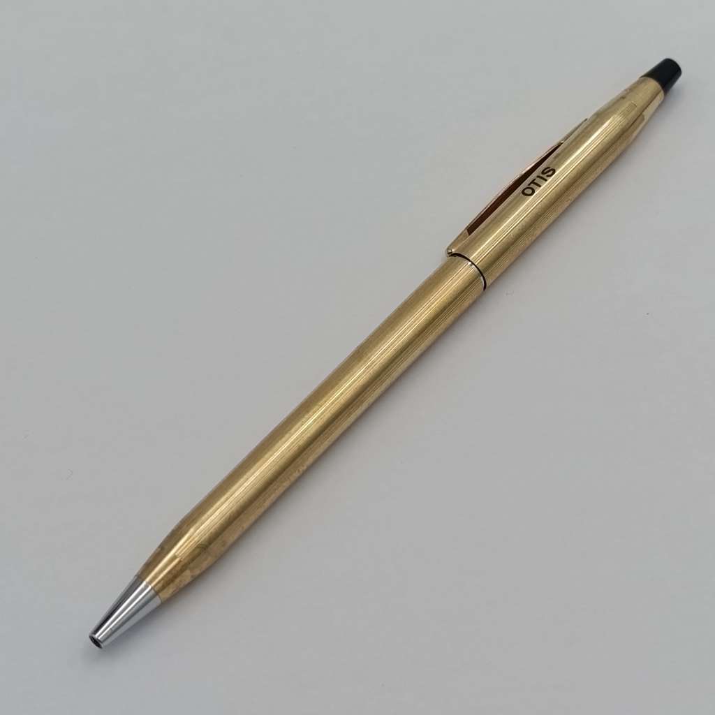 Vintage Cross gold colour slimline pen in case