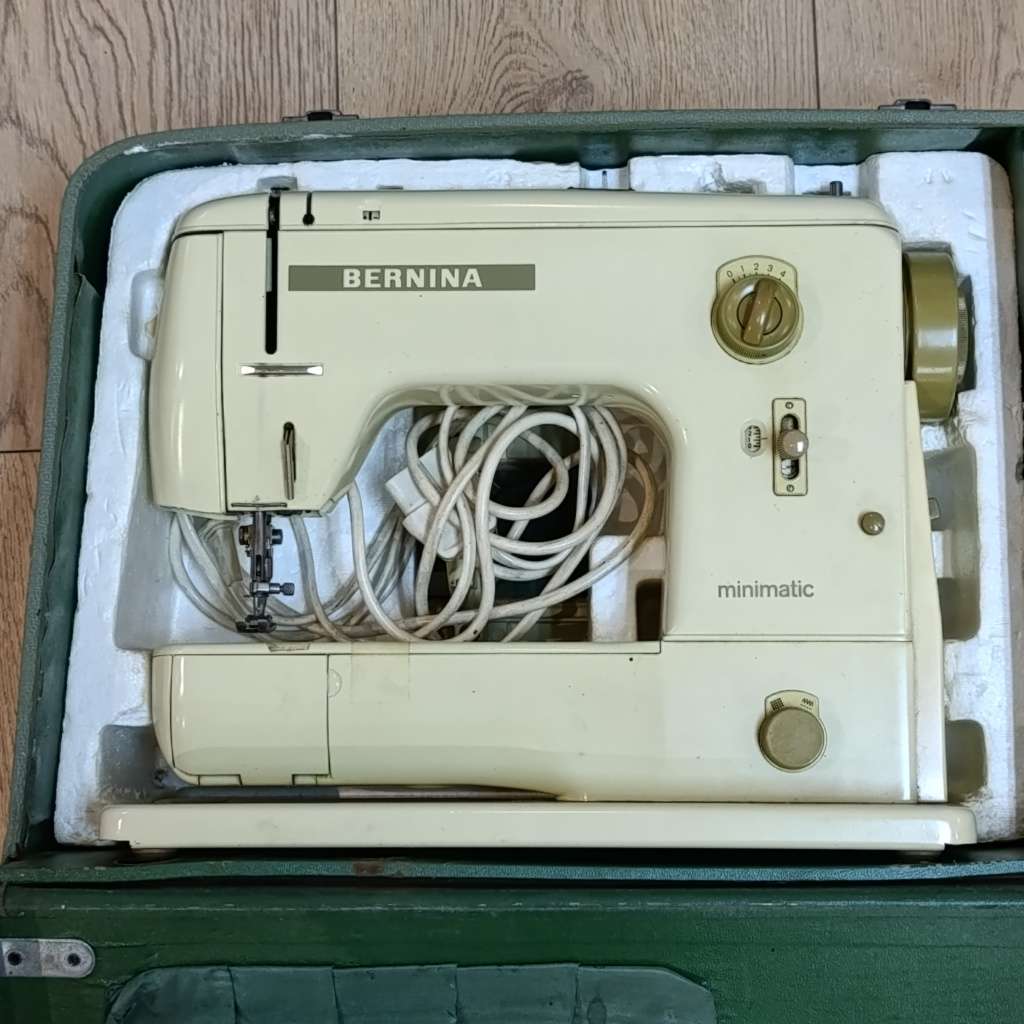 Vintage Bernina Mini-Matic electric sewing machine in case