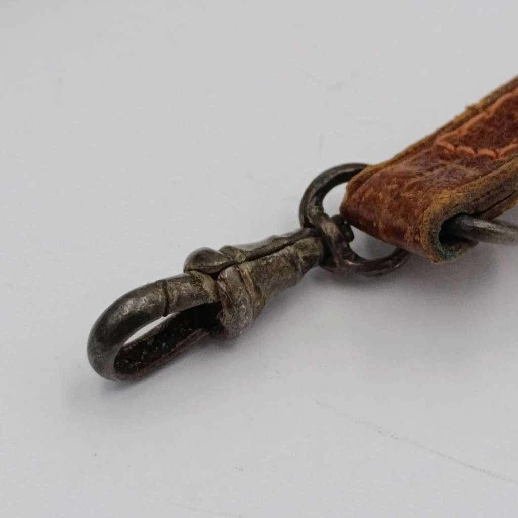 Vintage Leather pocketwatch fob