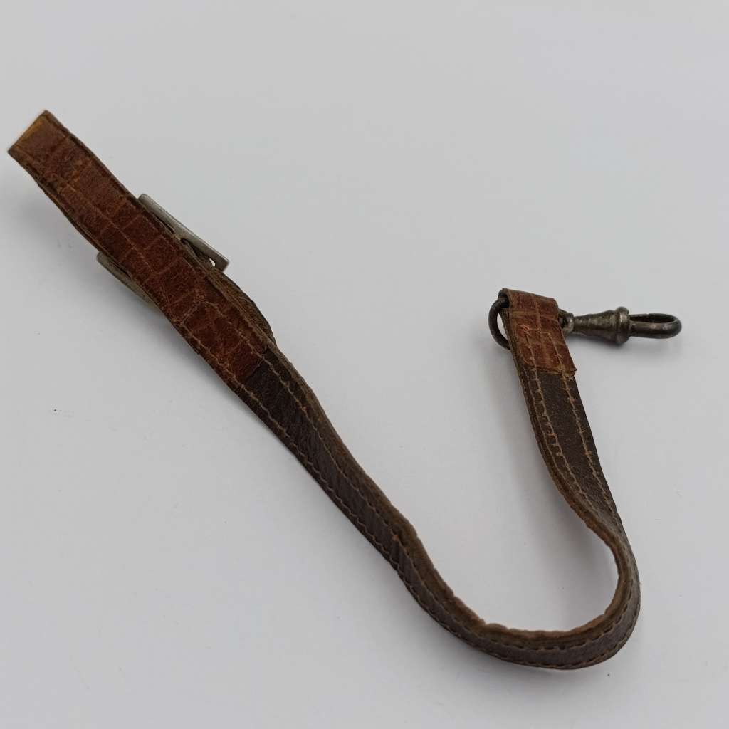 Vintage Leather pocketwatch fob