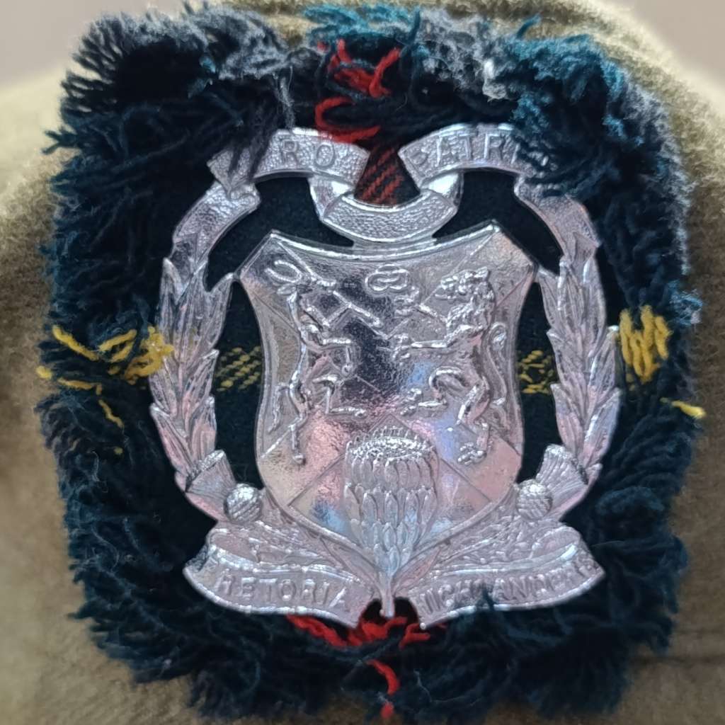 SADF Pretoria Highlanders Balmoral cap with badge - size 58