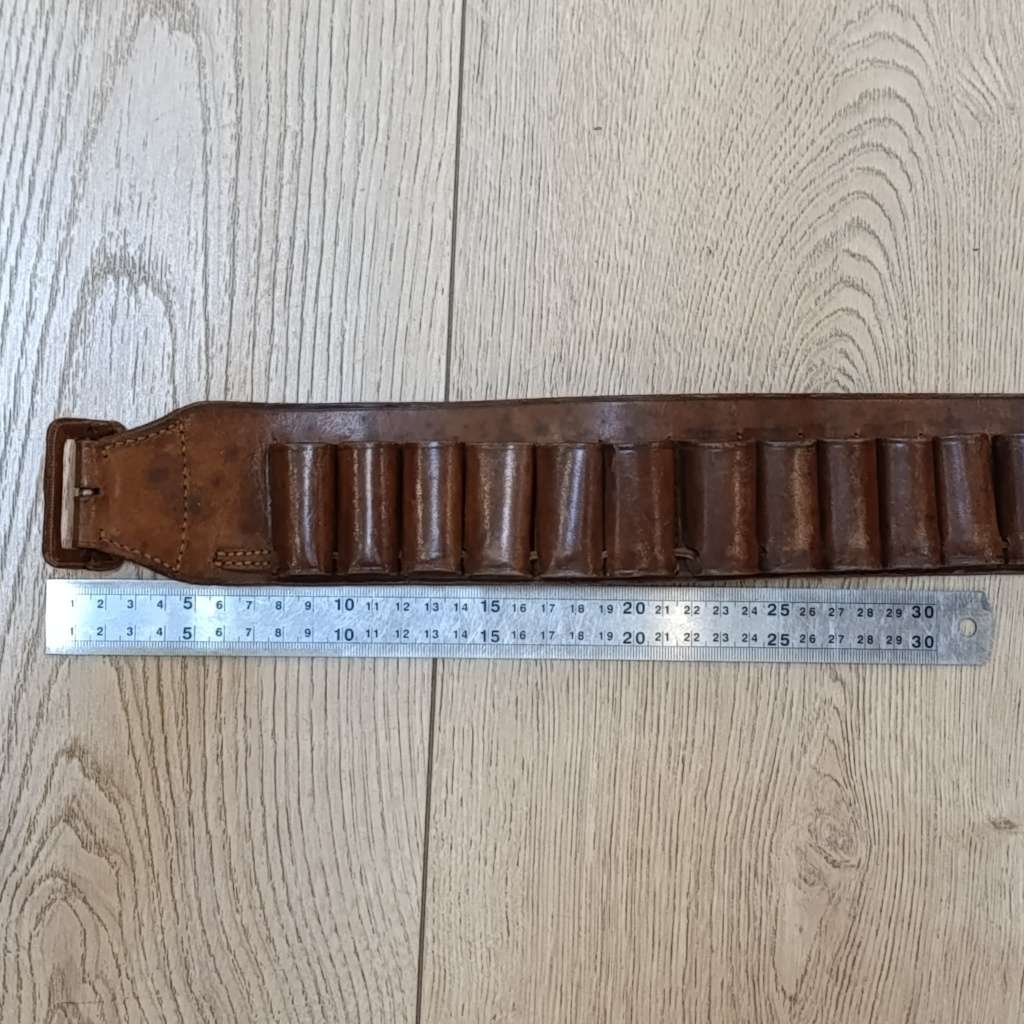 Vintage leather shotgun ammo bandolier