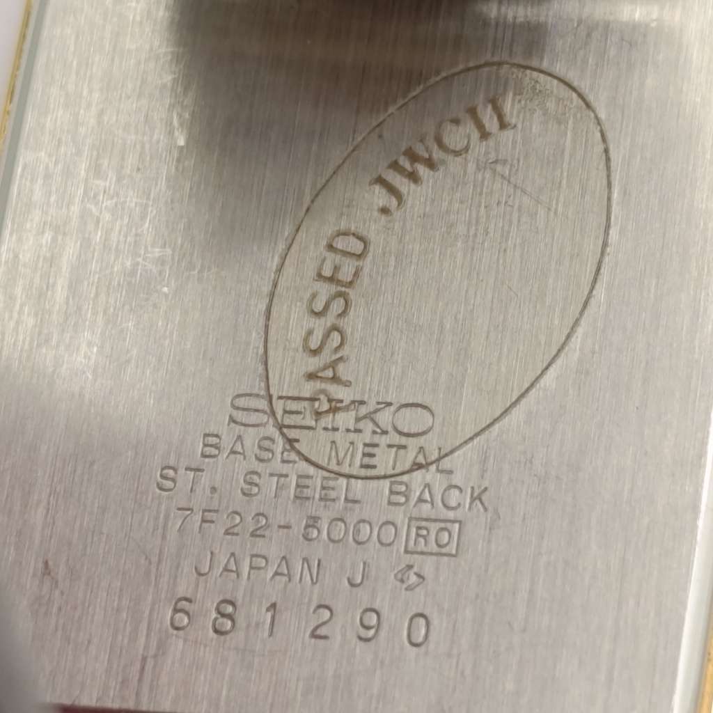 Vintage Seiko 7F22 dual dial quartz watch - working - 7F22-5000