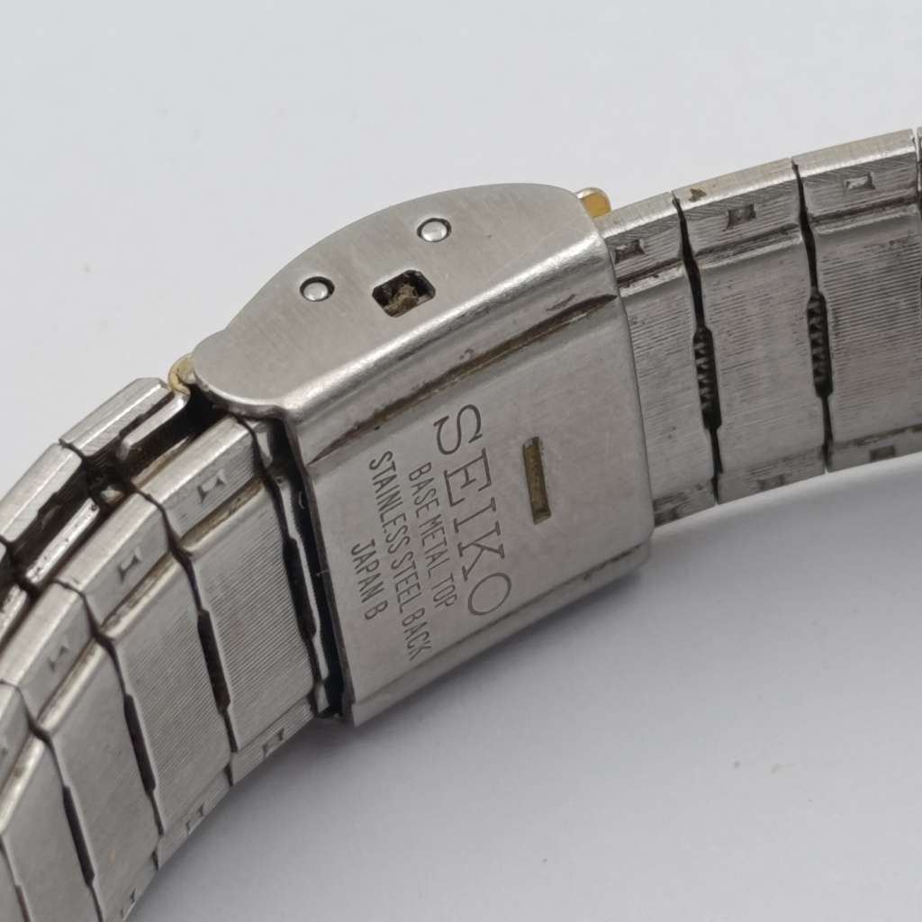 Vintage Seiko Quartz alarm-chronograph analog-digital gold colour mens watch - working