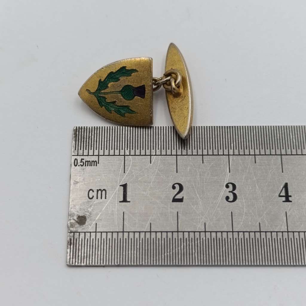 Pair of Scottish thistle cufflinks
