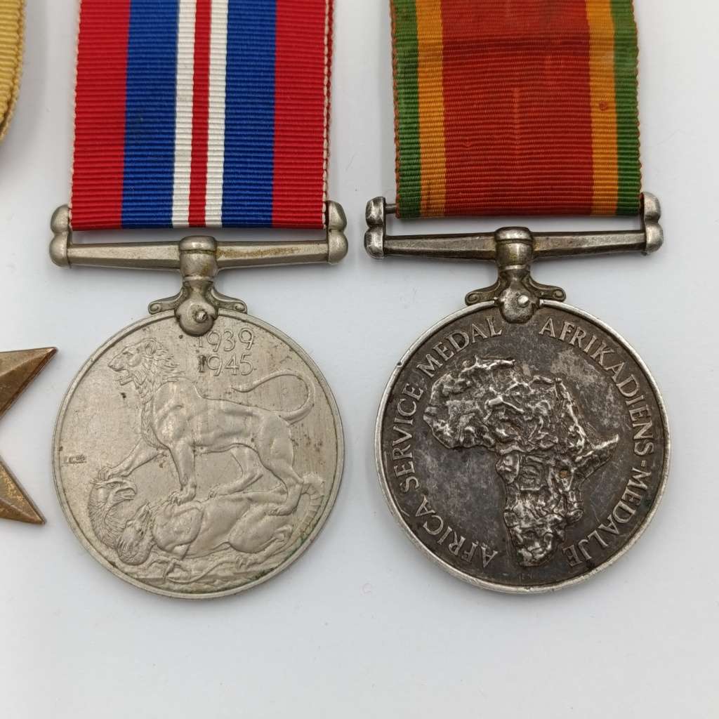 Set of 4 WW2 medals issued to M11439 B Jacobs