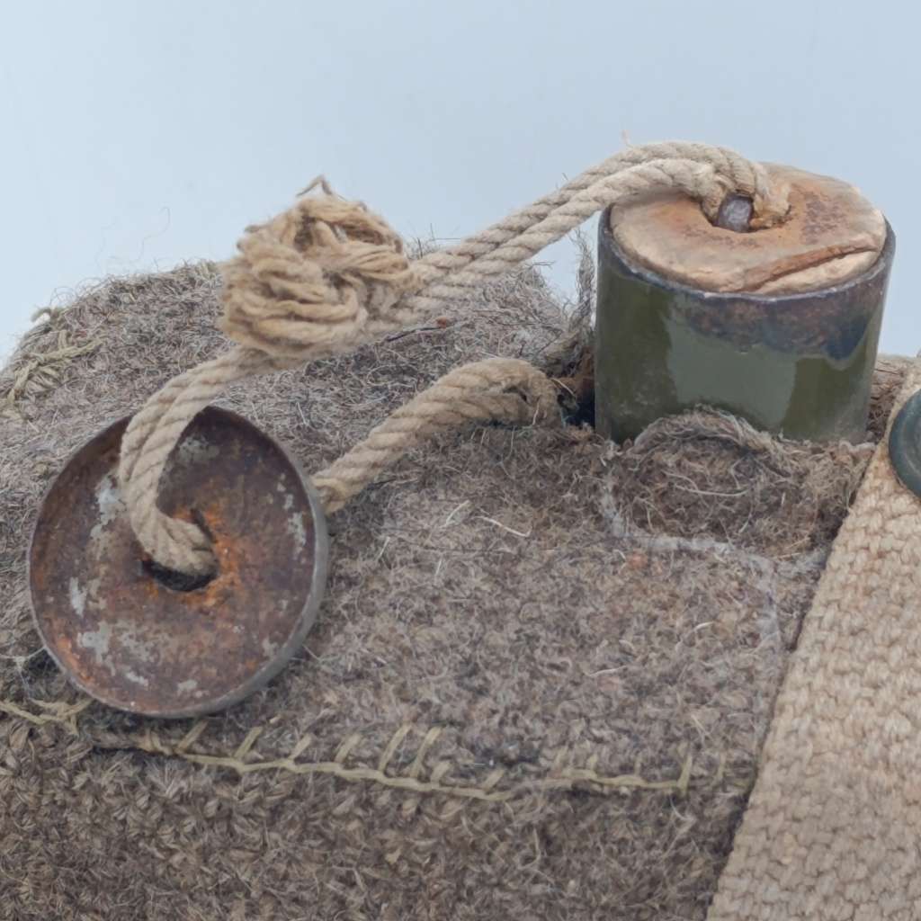 SA Union Defence Force water bottle with felt cover and straps