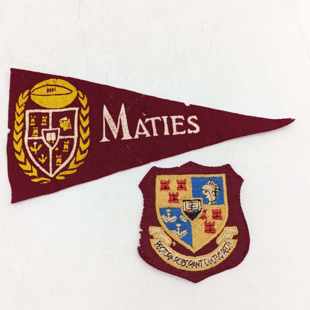 Vintage Maties supporters flag with badge