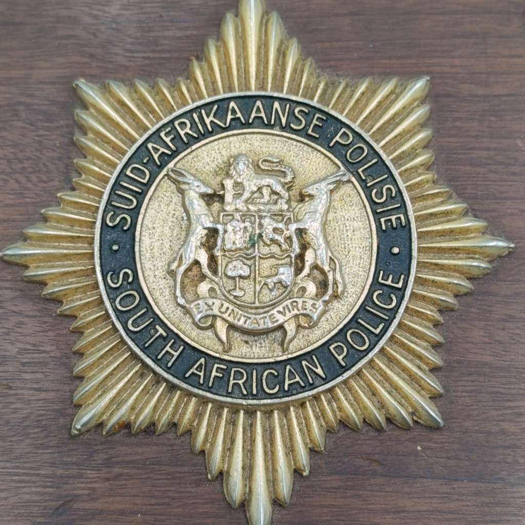 Old South African Police plaque