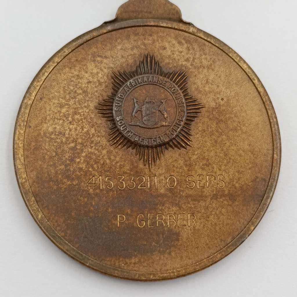 SA Police 75 Years medal issued to 415332H O Sers. P Gerber