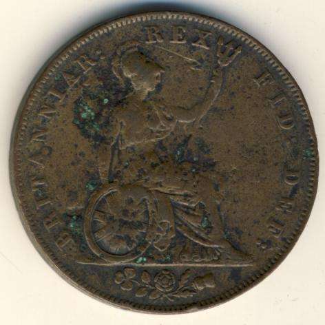 1826 Great Britain half penny as per scan