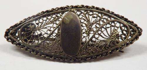Silver filigree brooch - as per photo