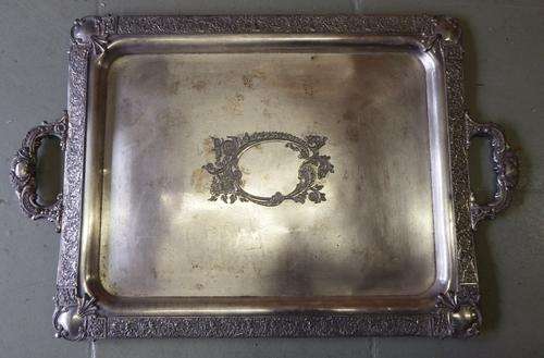 Vintage Silver plated tray - 60 x 50cm - as per photo