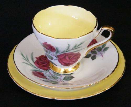 DELPHINE Bone China - yellow trio - as per photo