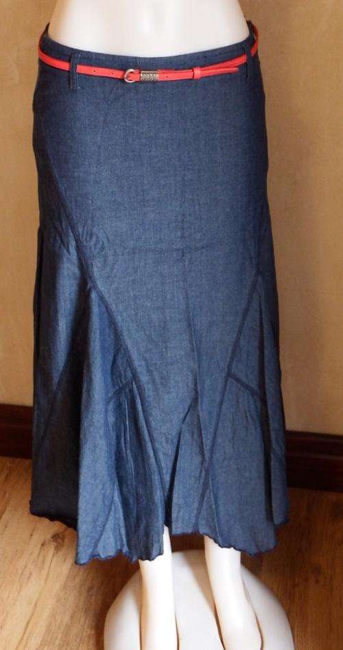 Long denim skirt - size 34