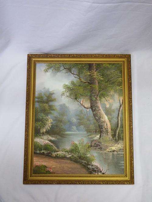 Cafieri Landscape oil on board painting