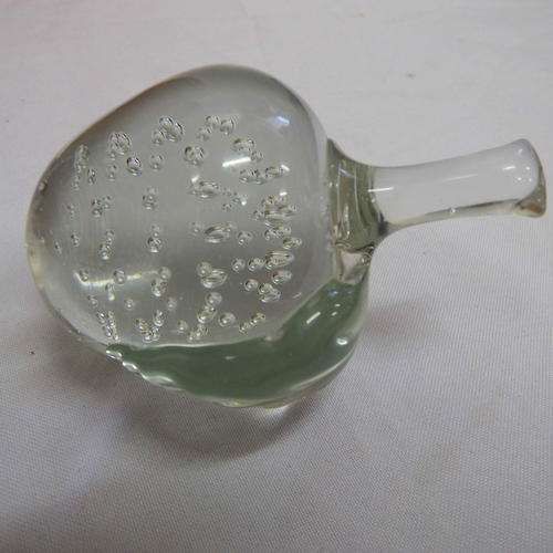 Glass paperweight in shape of an apple