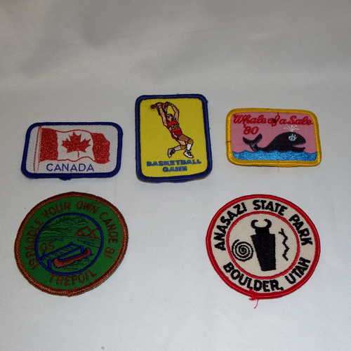 Lot of 5 cloth badges - @ CRAZY R1 start