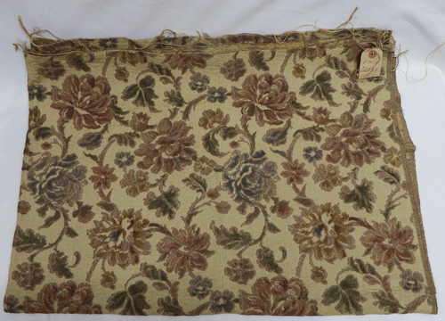Very old upholstery material with floral pattern-130,5 cm x 97 cm-(Robin Hood interiors)