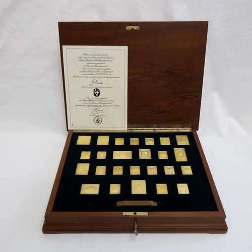 South Africa Gold Plated Sterling Silver replica stamp set - limited to 5000 sets