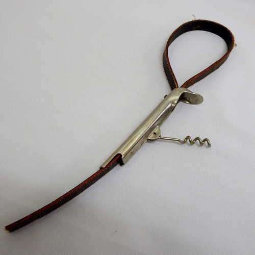 Vintage jam jar opening tool with strap