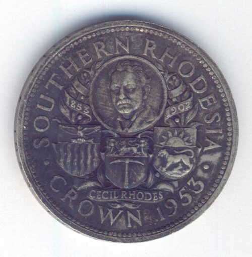 1935 Southern Rhodesia silver crown