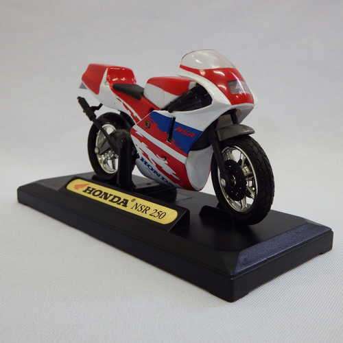 Honda NSR 250 model motorcycle on stand - Scale 1/18