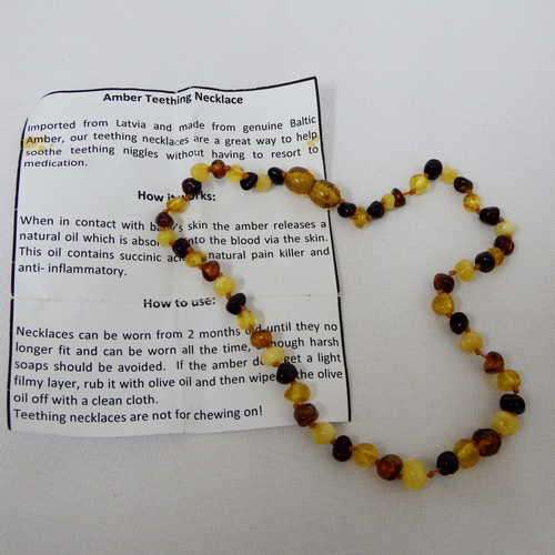 New Amber teething necklace