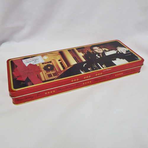 Elvis Presley souvenir Happy Holidays chocolate tin