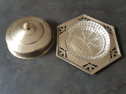 Antique Silver Plated Butter Dish