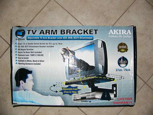 TV arm bracket for wall mounting.