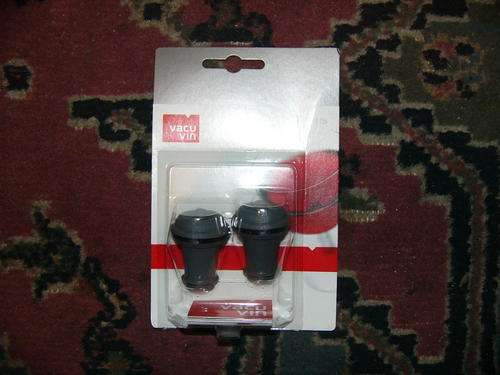 Wine bottle stoppers x 2 .A Vacuvin product from Holland.